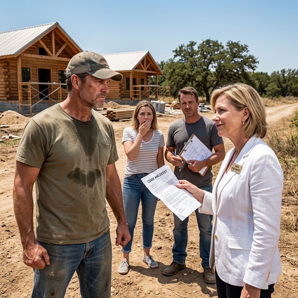 MY HOA STOLE MY FAMILY RANCH WHILE I WAS AWAY AND BUILT 25 LUXURY CABINS, THEN HANDED ME A FORGED SIGNATURE AND TOLD ME TO THANK THEM FOR INCREASING MY PROPERTY VALUE, BUT THEY DIDN’T KNOW WHAT WAS HIDDEN IN MY TRUCK… WILL JUSTICE FINALLY FLOOD THEIR ILLEGAL PARADISE?