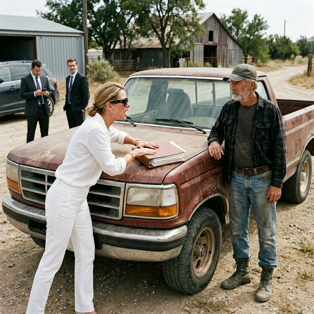 THIS WEALTHY DEVELOPER LAUGHED IN MY FACE AND TOLD HER CREW TO BULLDOZE MY FAMILY’S FENCE LINE, BUT SHE DIDN’T REALIZE THE “DUMB DIRT FARMER” SHE JUST INSULTED SPENT TWELVE YEARS AS AN ARMY COMBAT ENGINEER. READY FOR HER MILLION-DOLLAR MISTAKE?