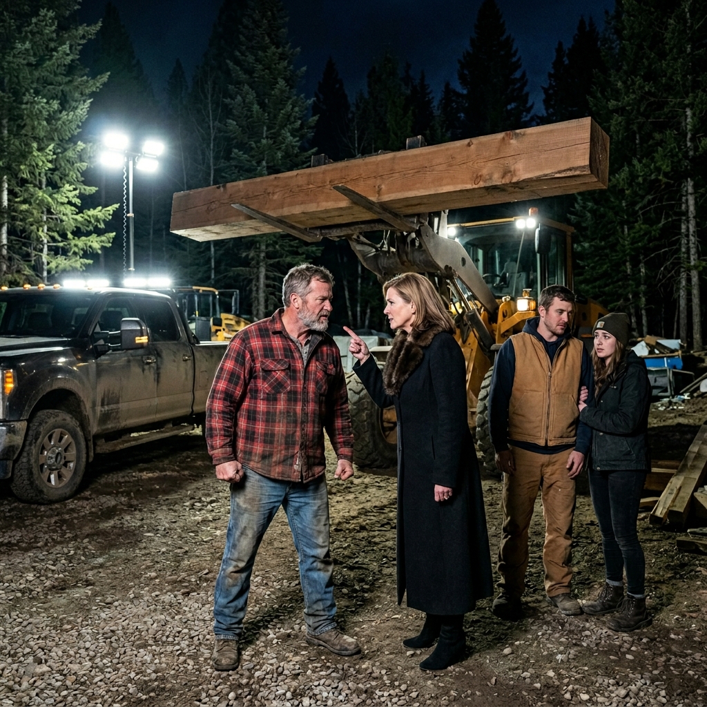 THE ARROGANT HOA PRESIDENT STOLE $70,000 OF MY CUSTOM TIMBER IN THE MIDDLE OF THE NIGHT TO BUILD HER LUXURY CABIN—BUT SHE DIDN’T REALIZE EVERY SINGLE BEAM CARRIED A SECRET MARK FROM MY FORMER LIFE. WHAT DID I DO?