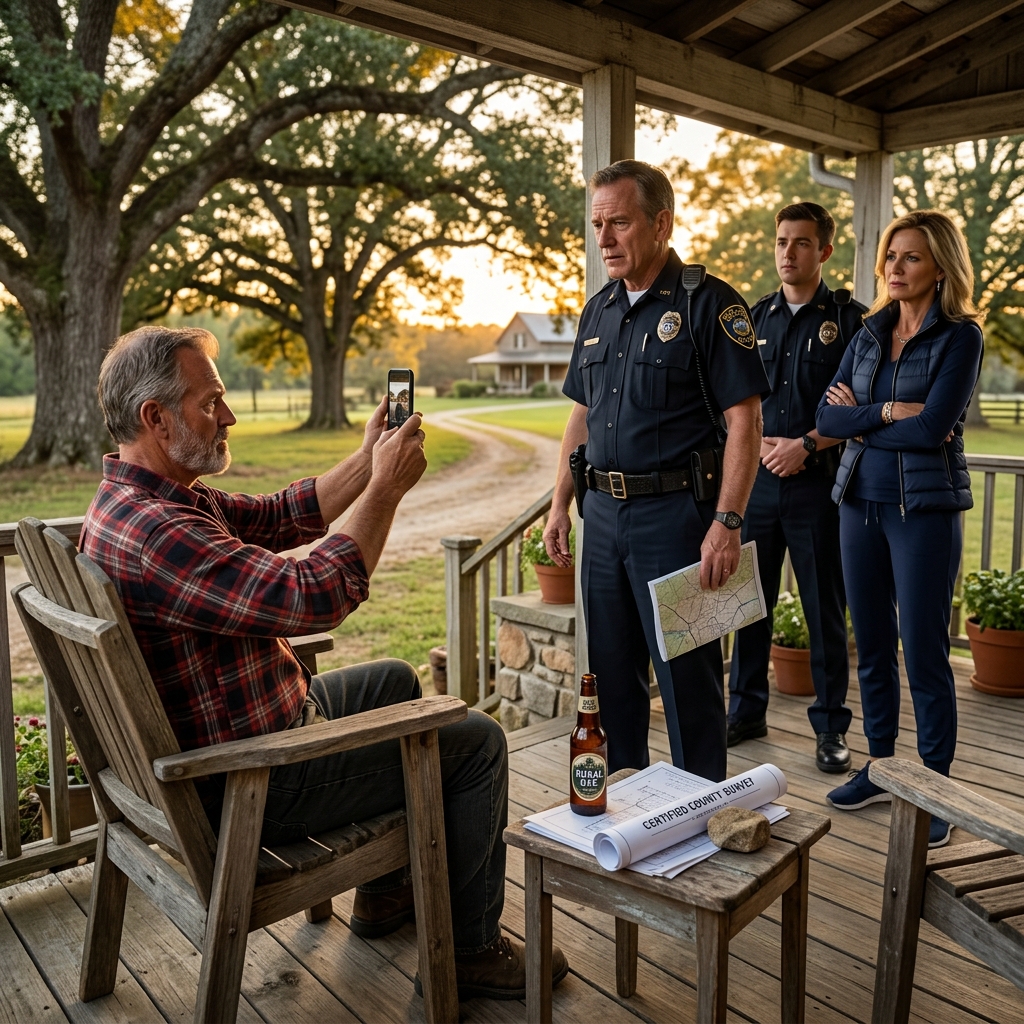 A RETIRED CONSTRUCTION WORKER PUT UP A SIGN TO PROTECT HIS LAND — THE HOA PRESIDENT FABRICATED A FAKE MAP, CALLED THE POLICE, AND TRIED TO STEAL EVERYTHING — SHE DIDN’T KNOW HE’D BEEN BUILDING A CASE LONGER THAN SHE HAD