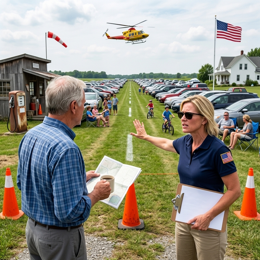 HOA President Took Over My Private FAA Airstrip for Overflow Parking — She Ignored My Warning Until a Helicopter Pilot Called for Emergency Clearance