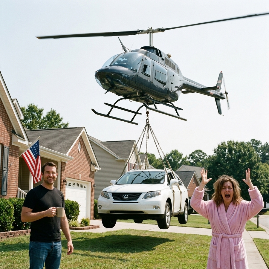 HOA Karen Blocked My Garage With Her Lexus — So I Called a Helicopter and Dropped It on the Mayor’s Lawn