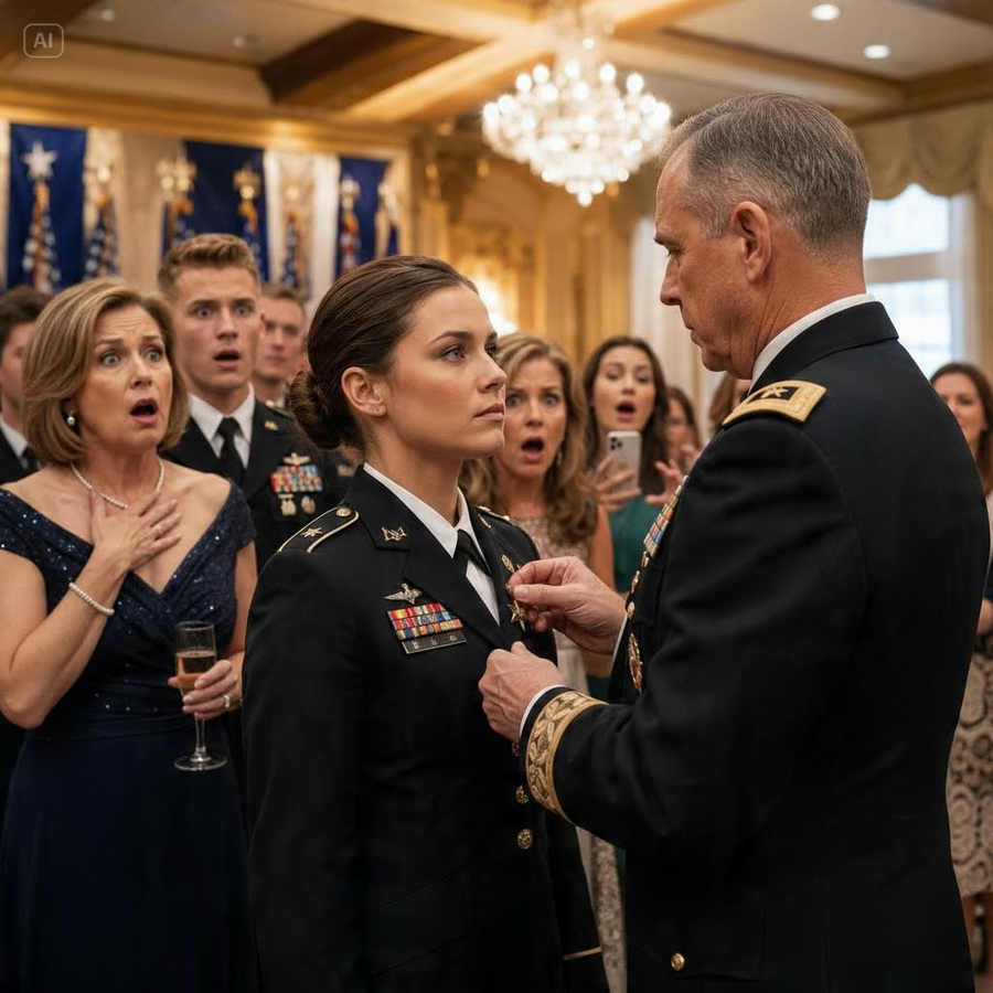A Lieutenant Colonel Was HUMILIATED By Her Own Family At A Promotion Ceremony, Until The General Reached For A Small Velvet Case And The Room Held Its Breath