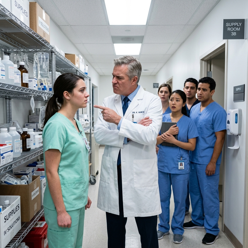 THE ARROGANT DOCTOR FILED A FORMAL COMPLAINT TO GET THE “COLD” ROOKIE FIRED — THE NEXT MORNING, A TACTICAL TEAM ARRIVED AND REVEALED WHO SHE REALLY WAS