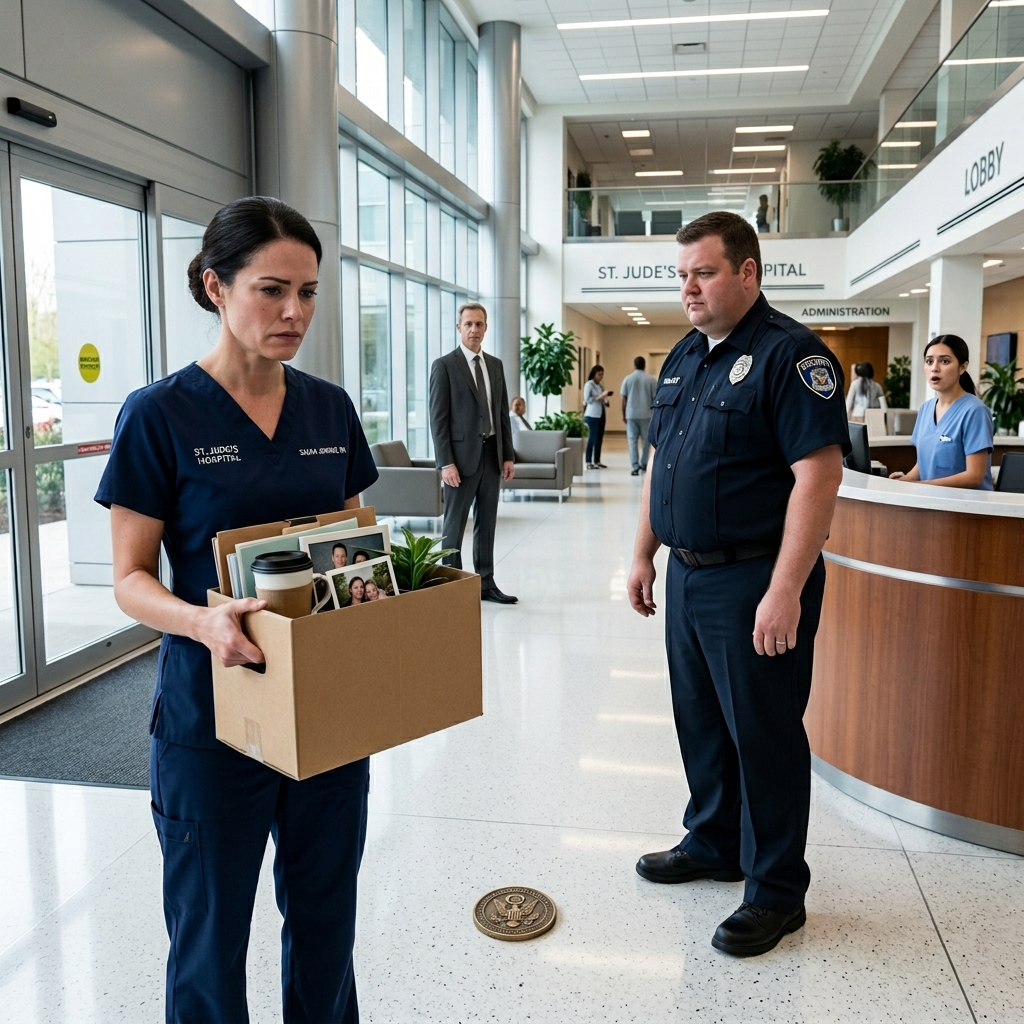 I FILED A PATIENT SAFETY REPORT ABOUT A MEDICATION ERROR AND GOT FIRED 48 HOURS LATER — THEY PRE-ASSEMBLED MY CARDBOARD BOX BEFORE THEY EVEN CALLED ME IN. BUT THEY DIDN’T KNOW WHAT WAS IN MY SCRUB POCKET, AND NEITHER DID THE FBI UNTIL THAT AFTERNOON.