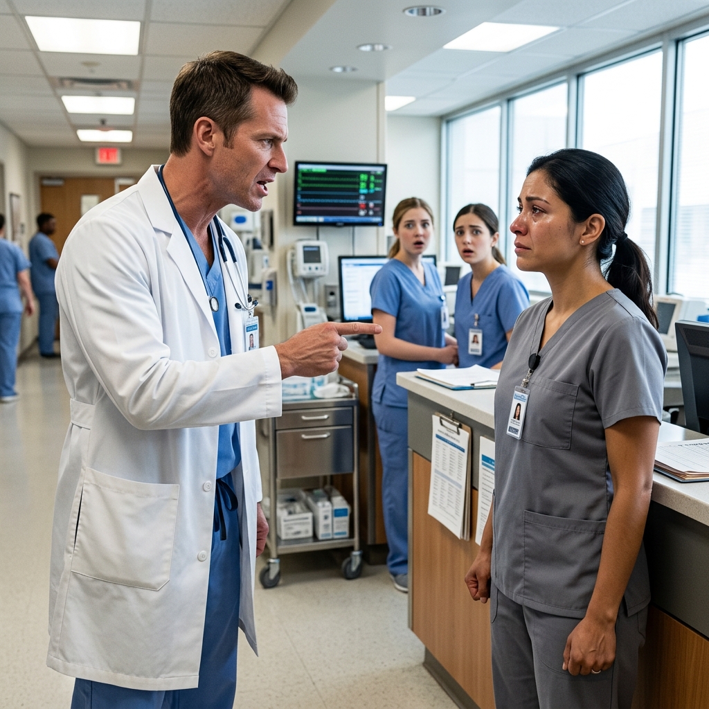 FOR THREE YEARS THIS ARROGANT SURGEON TREATED ME LIKE INVISIBLE FURNITURE WHILE I CLEANED HIS MACHINES — BUT WHEN FEDERAL AGENTS STORMED IN, HE LEARNED EXACTLY WHO I REALLY WAS.