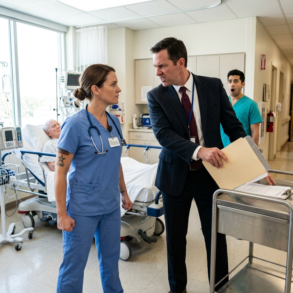 A CORRUPT HOSPITAL CHIEF HUMILIATES AN UNDERESTIMATED NURSE IN FRONT OF MILITARY BRASS WITHOUT KNOWING HER ACTUAL RANK — HOW FAST WILL HIS ENTIRE CAREER UNRAVEL TODAY?