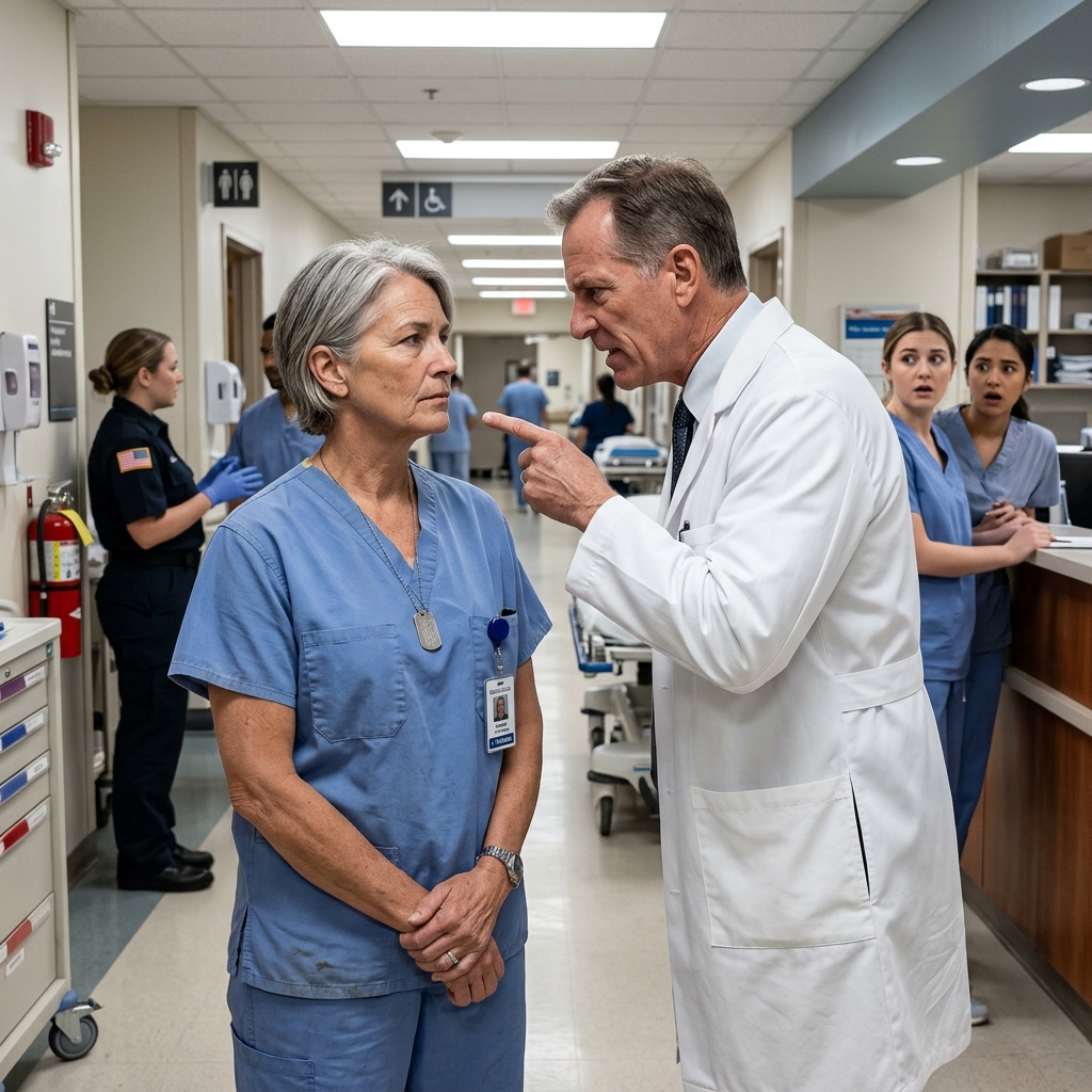The arrogant chief of surgery ordered the quiet trauma nurse to hand out blankets while crash victims bled out on the floor — until a military helicopter suddenly breached the hospital doors — what secret was she hiding?