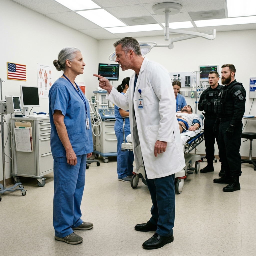 Arrogant trauma surgeon humiliates the quiet older night nurse while a wounded Navy SEAL bleeds out on the table — He never noticed the faded Special Forces medical tattoo hidden under her oversized hospital scrubs — Will his pride cost a life?