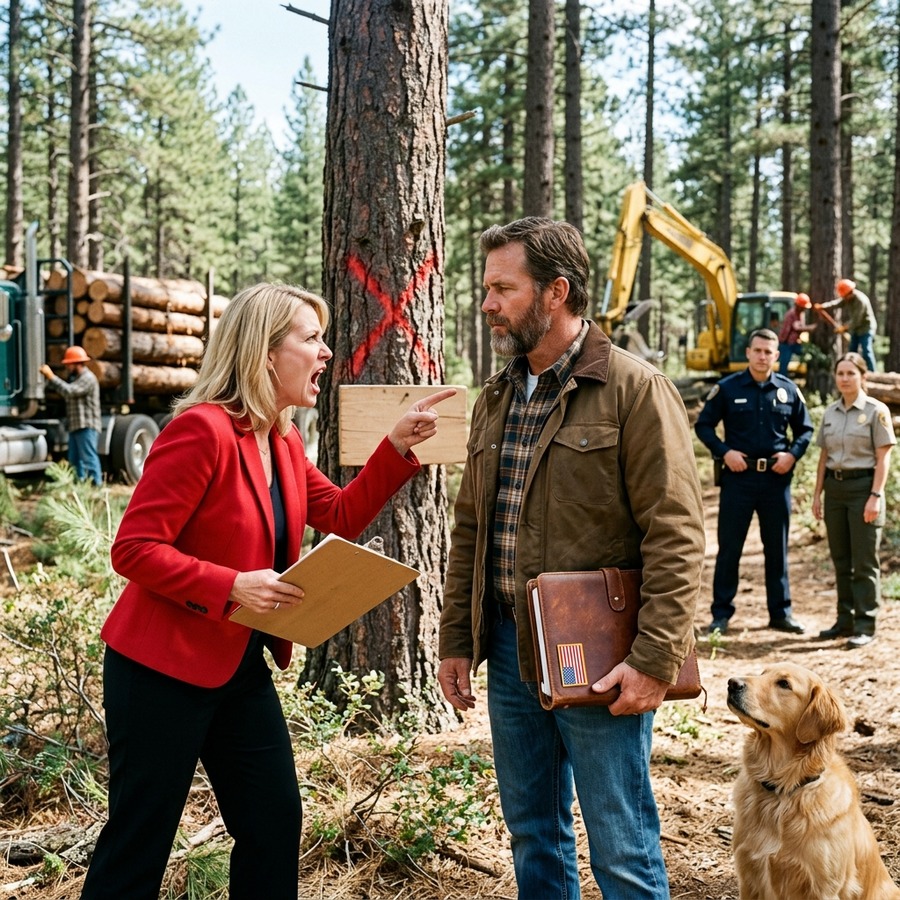 HOA Karen Sold The Janitor’s Forest to Loggers Without His Consent — Then He Opened His Binder and Revealed the Medal That Stopped Everything