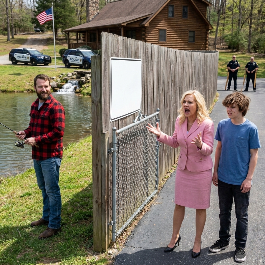A GRIEVING VETERAN WHO NOW CUTS GRASS FOR A LIVING HAD HIS LAKE CABIN TARGETED BY AN HOA PRESIDENT RUNNING A SECRET LAND GRAB — AFTER SHE SMASHED MY WIFE’S KEEPSAKES AND LEFT A SIGNED TRANSFER AGREEMENT ON MY TABLE, I DECIDED TO SHOW HER EXACTLY HOW A MARINE HANDLES A HOSTILE TAKEOVER