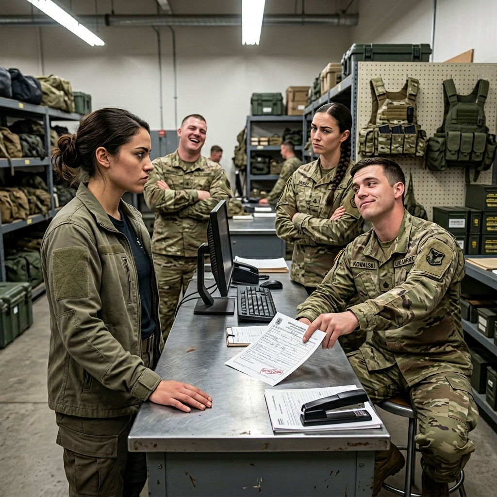 THE SUPPLY SERGEANT HANDED ME A MOP AND CALLED ME A JOKE IN FRONT OF 150 RECRUITS — HE HAD NO IDEA WHAT THE GHOST PATCH ON MY JACKET ACTUALLY MEANT