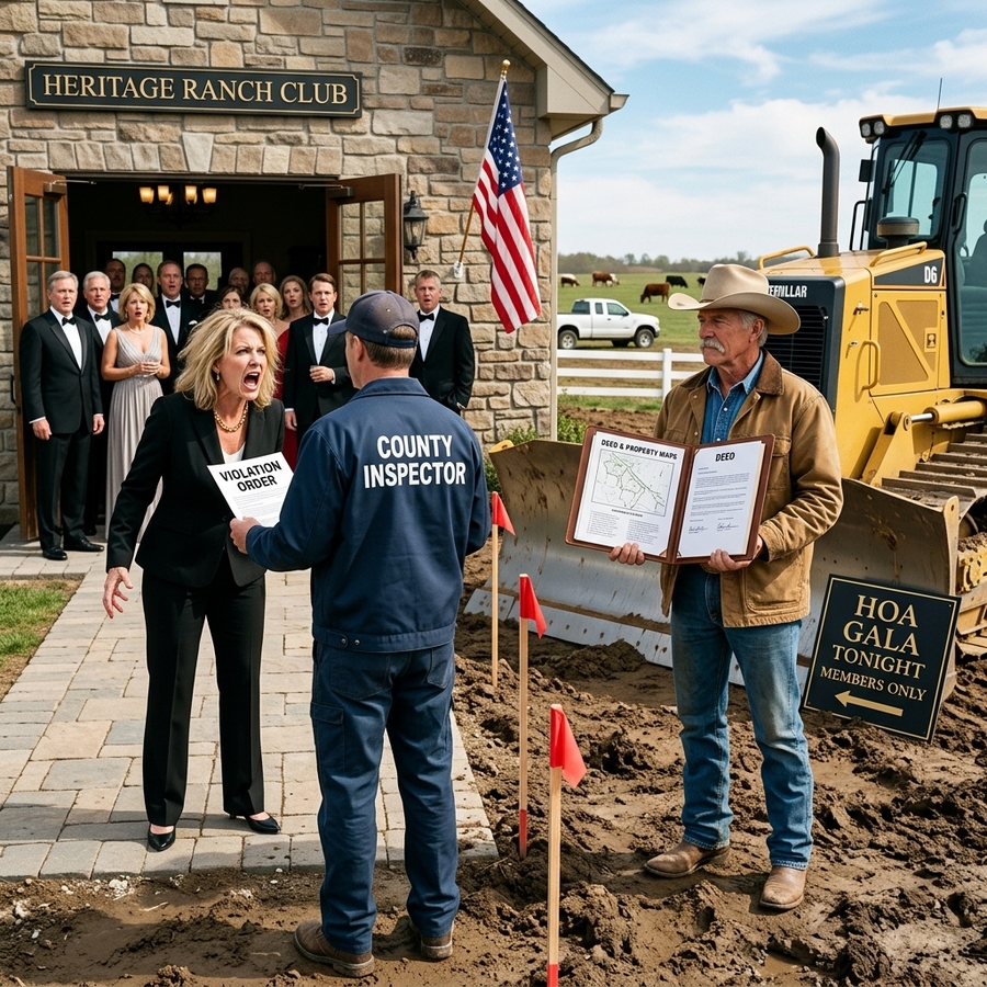 HOA Built a Clubhouse on My Land and Called Me a Trespasser—So I Brought a Bulldozer and Deed to Their Gala