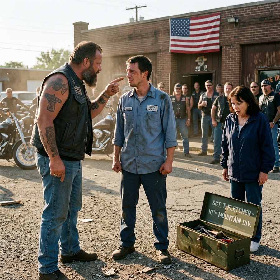 Underdog Janitor’s Shocking 5‑Minute Fix of a Hells Angel’s Harley Bike Reveals a Hidden Military Talent That Goes Viral