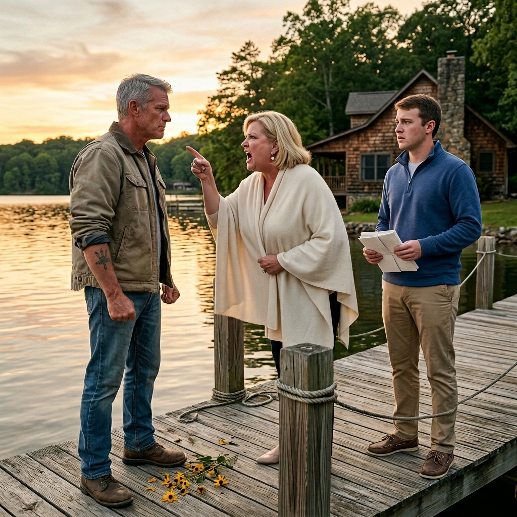 She Crushed My Late Wife’s Flowers Underfoot And Threw An Engagement Party On My Dock — Three Months Later, Her Son Pays Me $10,000 A Month To Live There