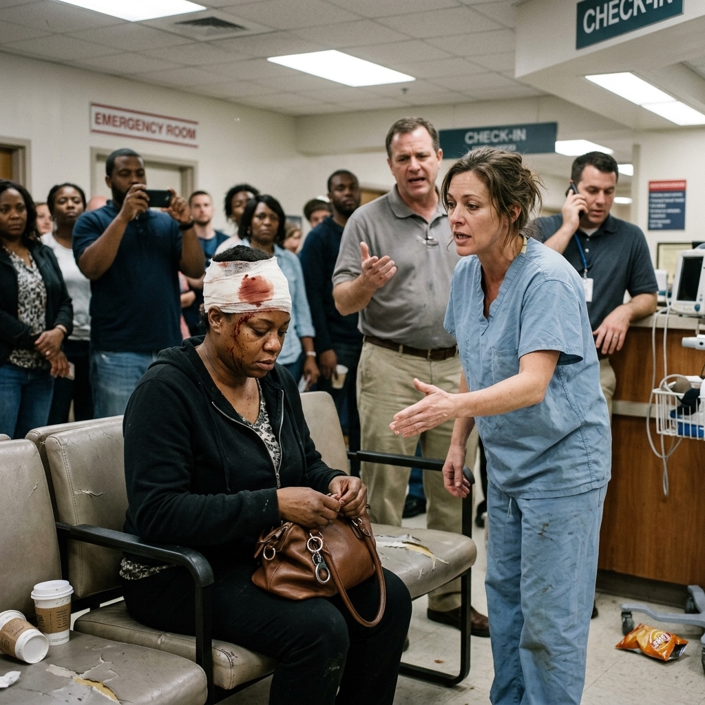 “THE ER NURSE CALLED ME TRASH, THREW MY BAG, TRIED TO KICK ME OUT WHILE I BLED—BUT SHE DIDN’T KNOW MY HUSBAND WAS CHIEF OF EMERGENCY. WHAT HAPPENED NEXT? THE HIDDEN PART OF THE STORY…  —“