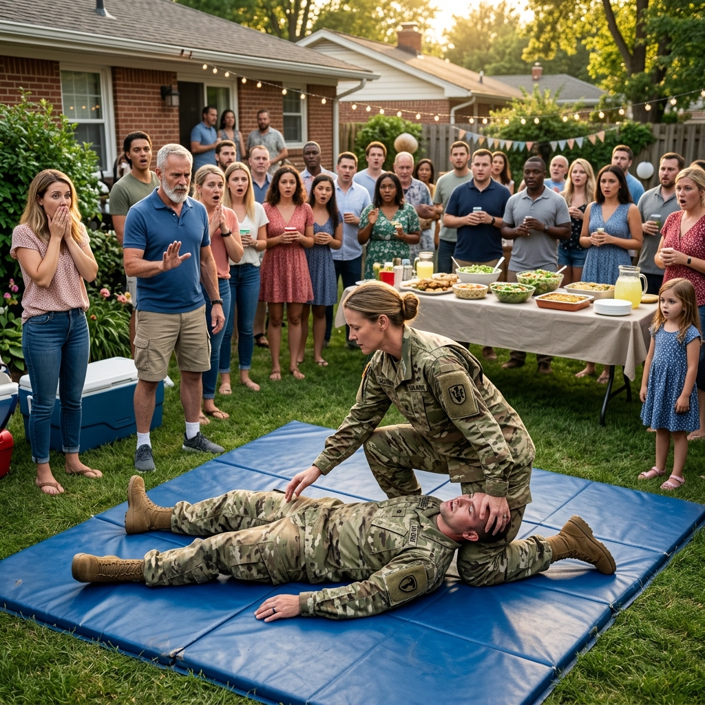 My Green Beret brother-in-law laughed and called me “somebody’s mom” at his housewarming party in front of 40 people—so I put my lemonade down and showed him who he was really dealing with. You’ll never believe what happened next.
