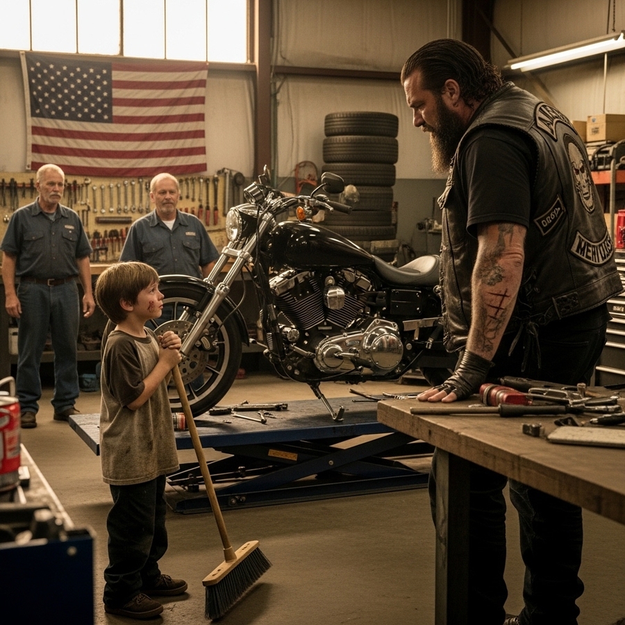 Grown Mechanics Fled A Cursed Hells Angels Bike — Until An 8-Year-Old Boy Whispered Four Unforgettable Words