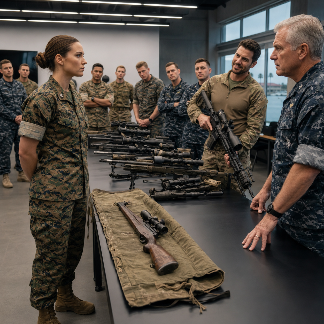 A Female Marine Was Humiliated With Her Late Father’s Broken Rifle at an Elite Navy Sniper Contest—Then Her Ammo Vanished, Her Locker Was Threatened, and One Hidden War Secret Changed Everything