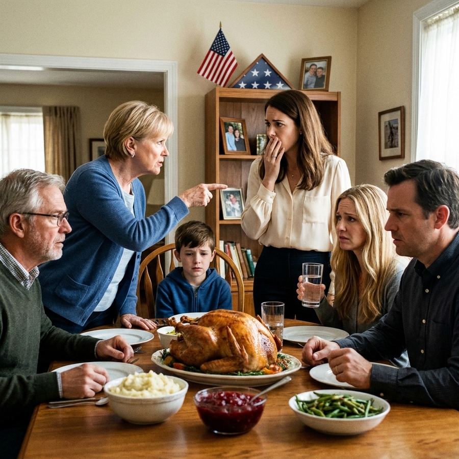 My Family Called My Son a Thief at Sunday Dinner—Then I Placed a Tiny Silver Drive on the Table, and Every Adult Began to Tremble