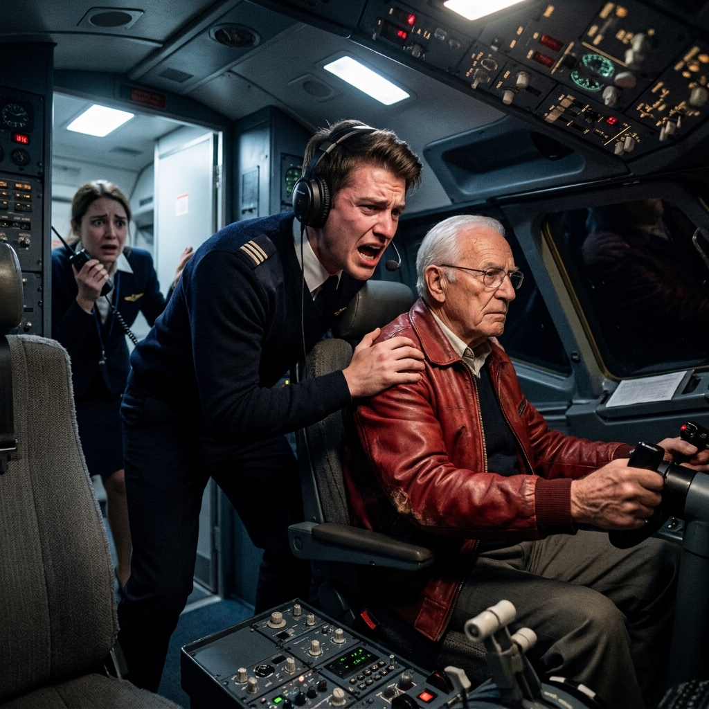 The lead flight attendant grabbed the old man’s red jacket and threatened him with arrest. He didn’t know who was listening on the radio.