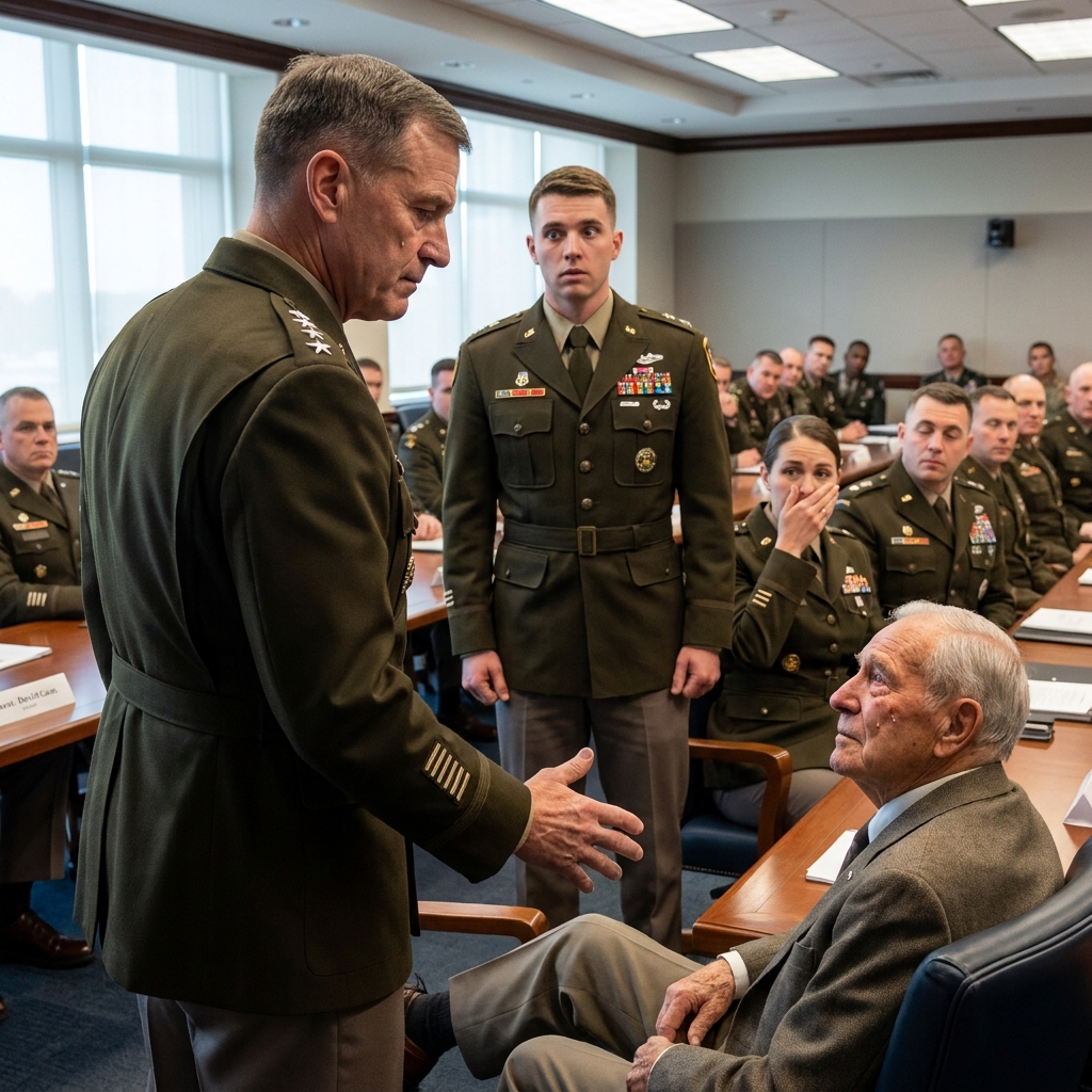 I didn’t stand when the general entered and forty officers stared like I’d committed a crime. Then he looked at my leg and told them the date: March 15, 1971.