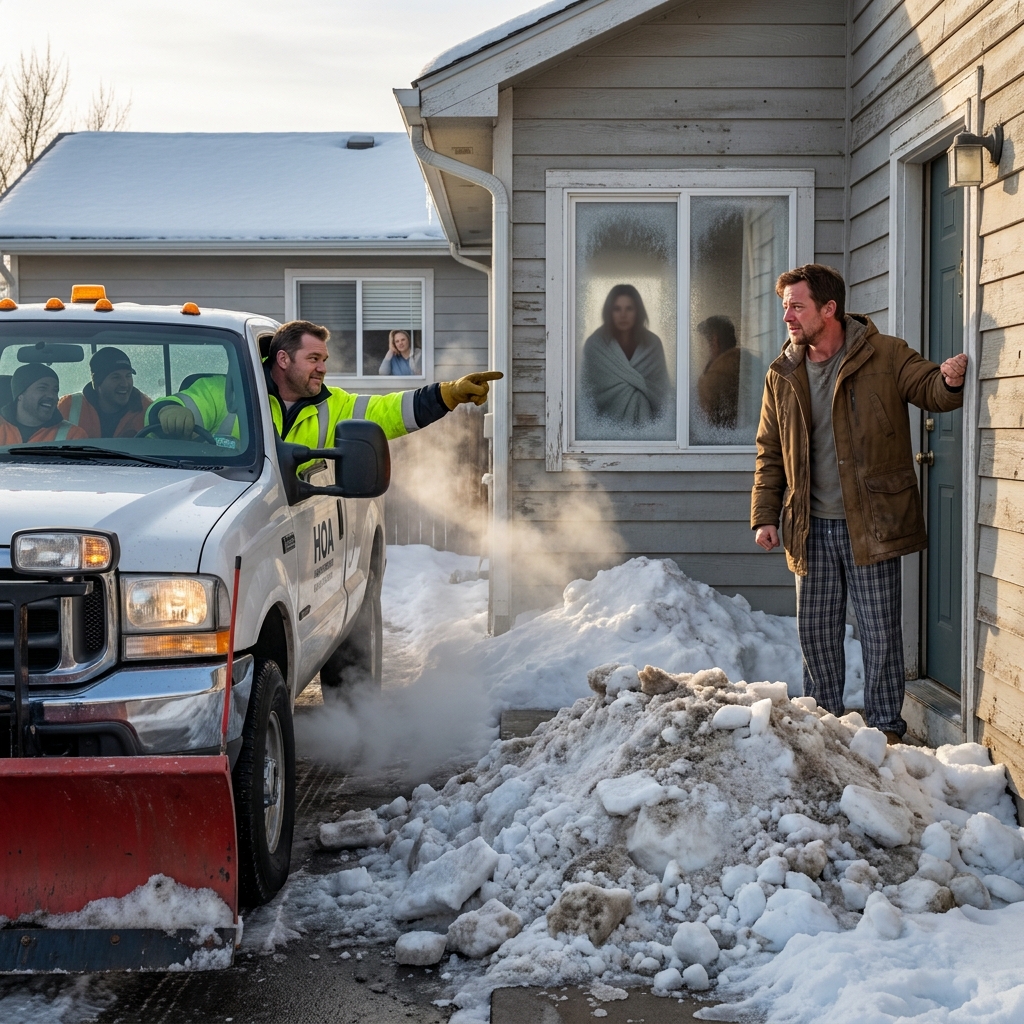 My HOA fined me $5,500 for snow they dumped on my property. Then I found Uncle Pete’s handwritten permission letter in a county records box.