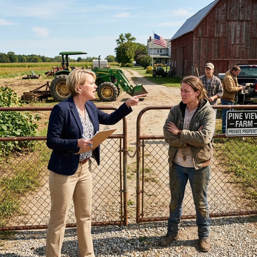 HOA President Blocked My Gate, Called the Cops, and Tried to Tow My Tractor—Until She Learned I’m Her Boss’s Boss