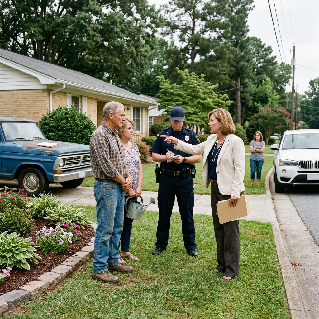 HOA Karen Called the Police on Our Lawn Over a $250 Fee — Then Begged Beside Her White Lexus