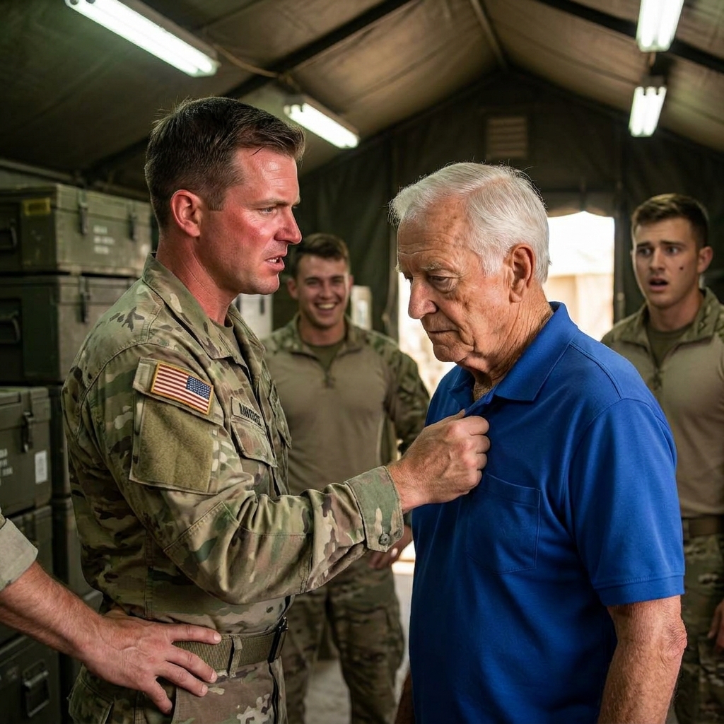A Navy SEAL asked the old man in the supply tent which war he was in and called for security when he didn’t answer. The Admiral walked in and saluted the old man with one word: Master Chief.