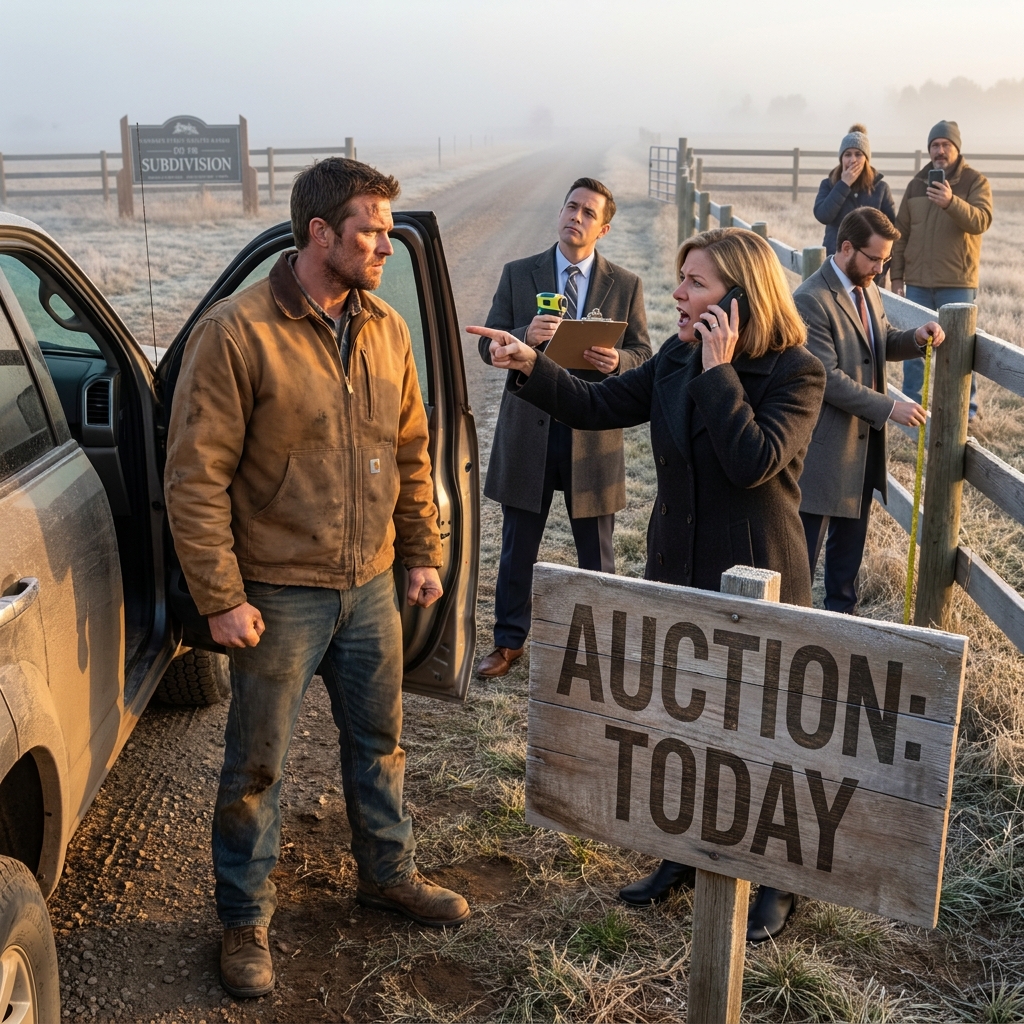 They tried to auction my $2.3M ranch while I was burying my father. I laid my grandfather’s deed beside their survey and the surveyor said that’s not my signature.