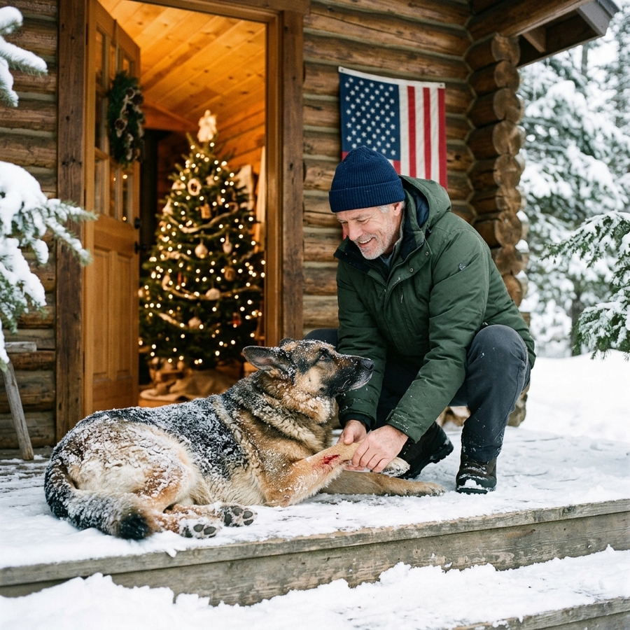 A Retired SEAL Lost Everything, Then a Wounded K9 Dog Scratched at His Door — And Led Him to a Miracle in the Snow