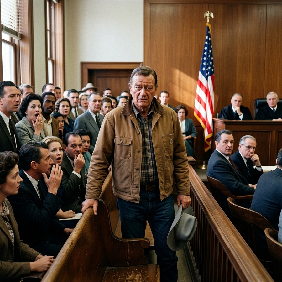 When the Courtroom Erupted in Cruel Laughter, John Wayne Did What No One Else Dared