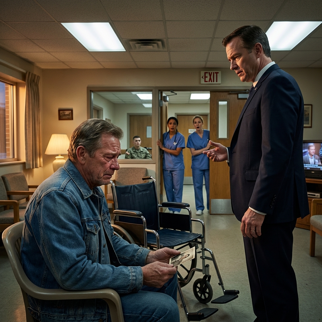 A Deputy Director told me I didn’t belong in that VA hospital and asked security to remove me from the common room — then a young Marine with no legs whispered “Lieutenant Dan” and every veteran in that room went still.