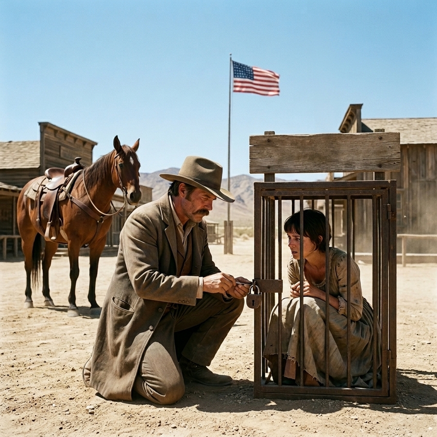 They Caged Me and Called Me a Thief — Then a Grieving Rancher Stopped His Horse and Swung a Hammer at Me