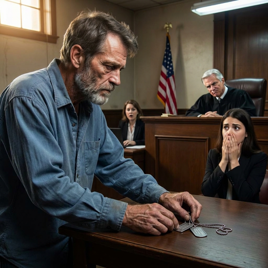 A judge ordered me to take off my dog tags in court and called them a prop. The bailiff looked at the engravings and said one word: Ironside.