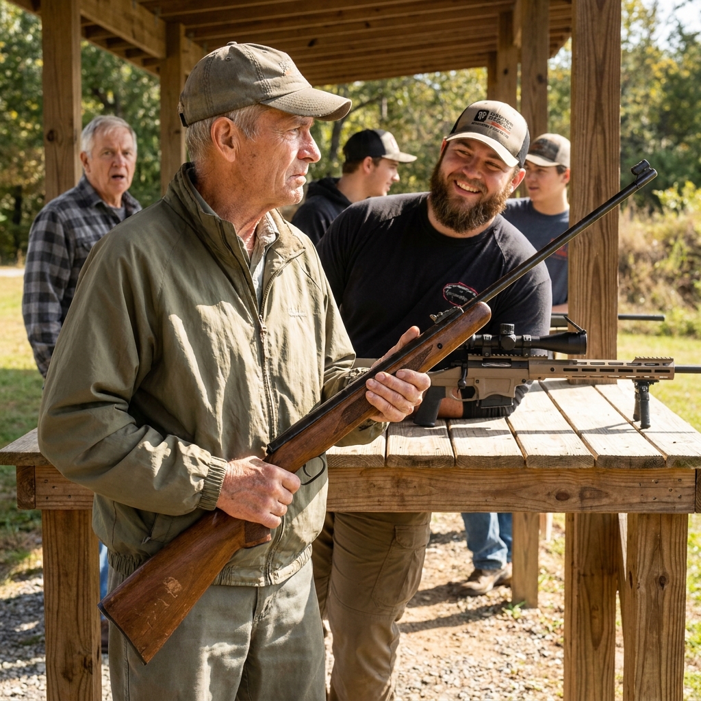 The young Marine said the target was impossible and told me to save my ammo. I reached into the back of my truck and pulled out the air rifle my wife learned to shoot on in 1976.