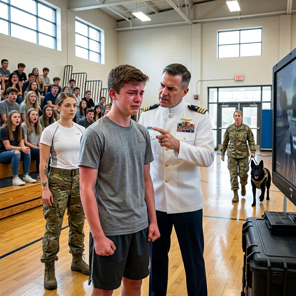 WHEN A DECORATED OFFICER TOLD MY HIGH SCHOOL THAT MY MOTHER’S MILITARY RECORD WAS A PATHETIC LIE BECAUSE FEMALES DON’T BECOME SEALS, I DIDN’T ARGUE. I JUST WATCHED HIS FACE DRAIN OF COLOR WHEN FIFTY TACTICAL DOGS ENTERED THE ROOM.