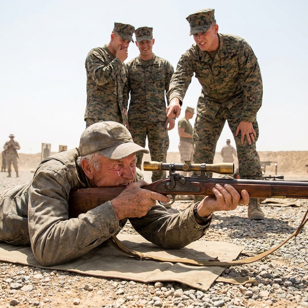 The Marines laughed at my old scope and called it a museum piece while I lay on the firing line at 84 years old. I didn’t say a word. I just kept my eye on the thousand-yard target and waited for the general to arrive.