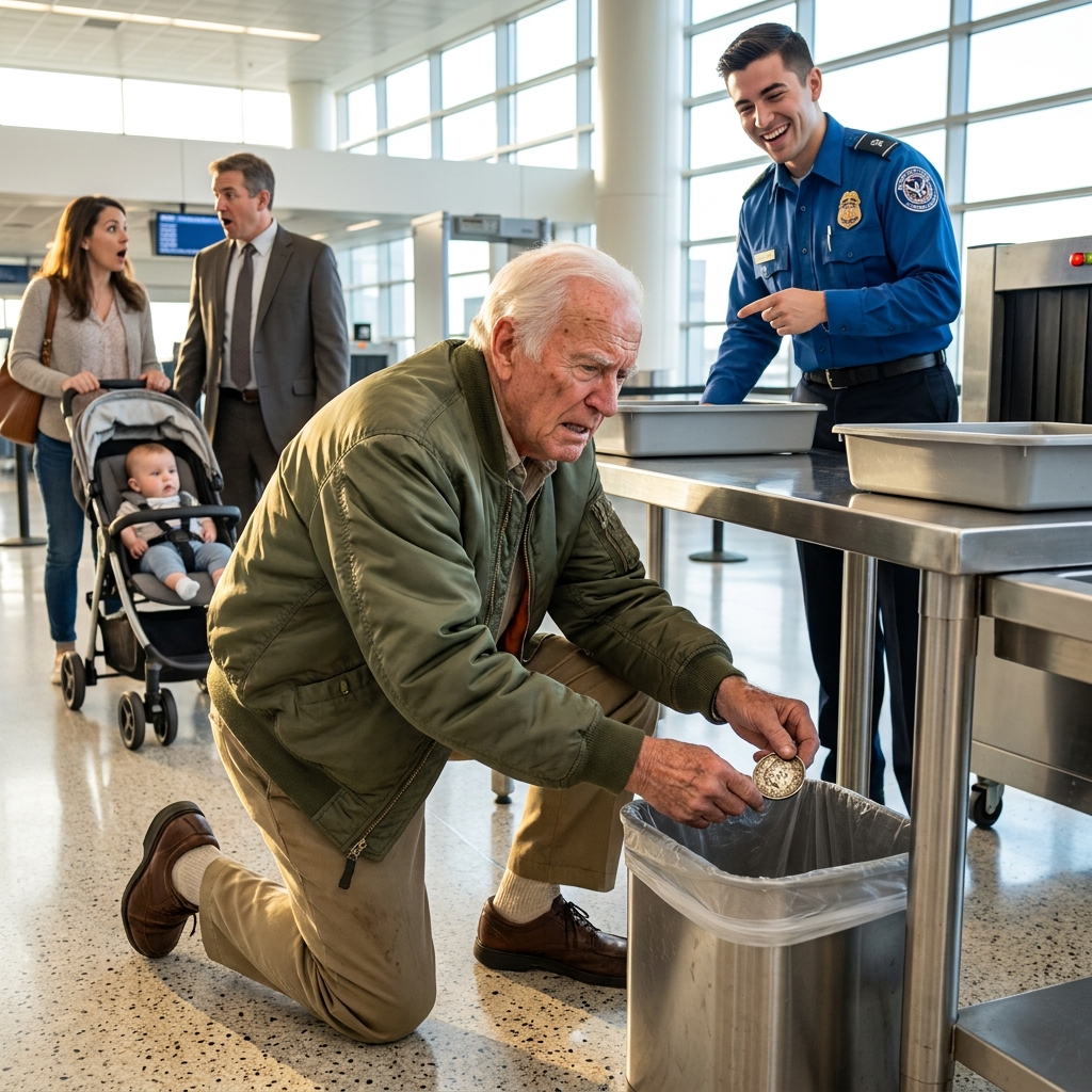 A TSA Agent Dumped My Tarnished Medals into a Trash Bin and Laughed at My Worn Coat — Then the PA System Paged ‘WRAITH’ and Every Pilot in the Terminal Went Silent
