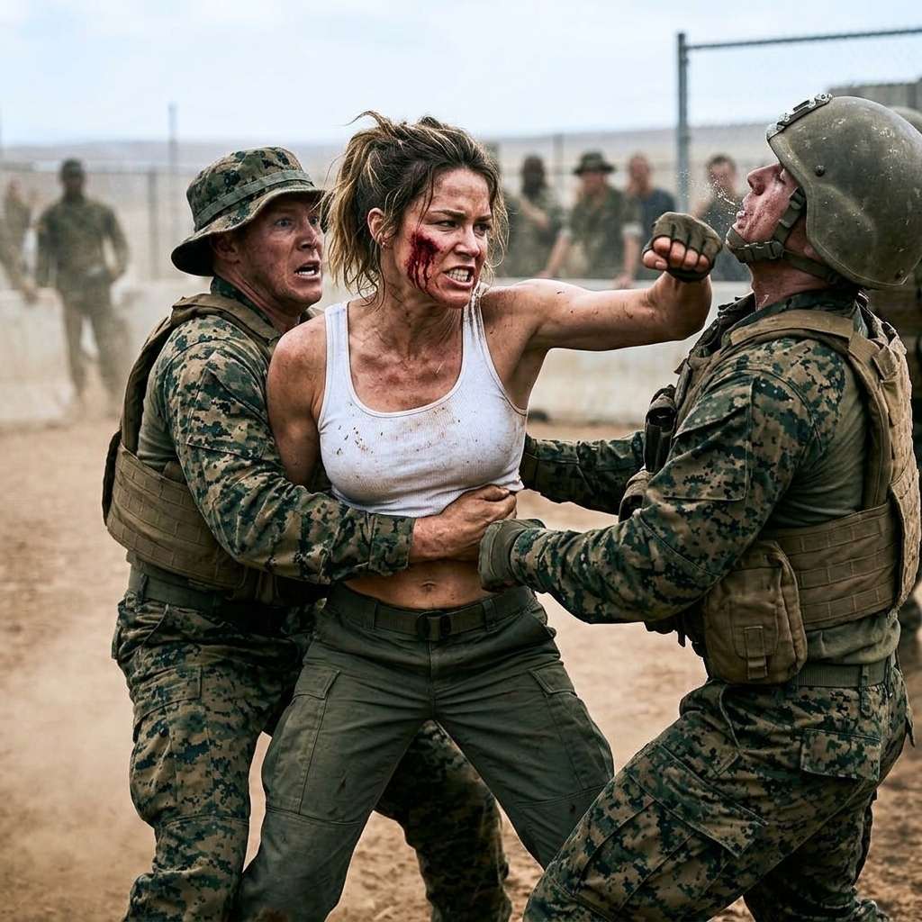 My new commanding officer threw me into a combat arena against twelve hardened Marines to break me. He didn’t realize my uniform collar was hiding a recording device that would end his entire career.