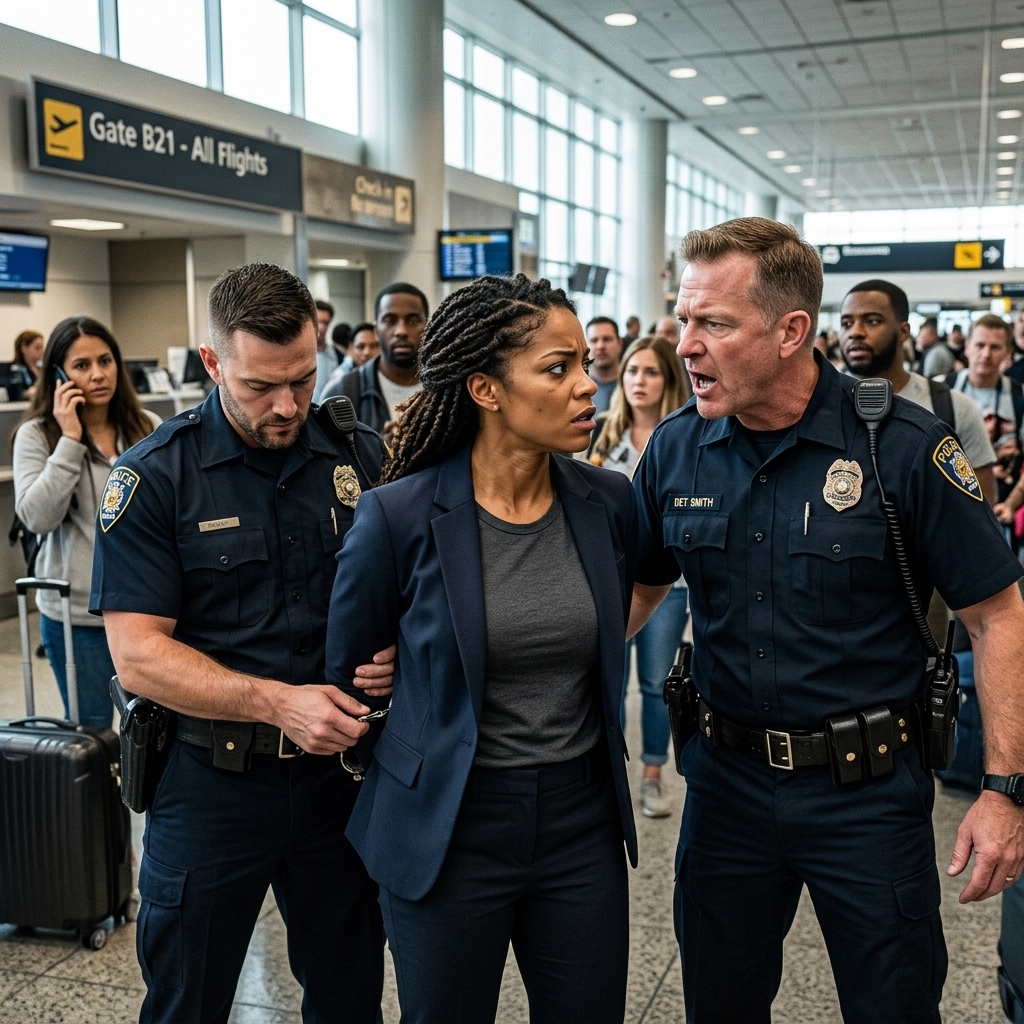 Cops Arrested Me at the Airport, Twisted My Wrist, and Called Me a Smuggler — But When Sgt. Maddox Opened My Leather Folder, His Face Went Pale.