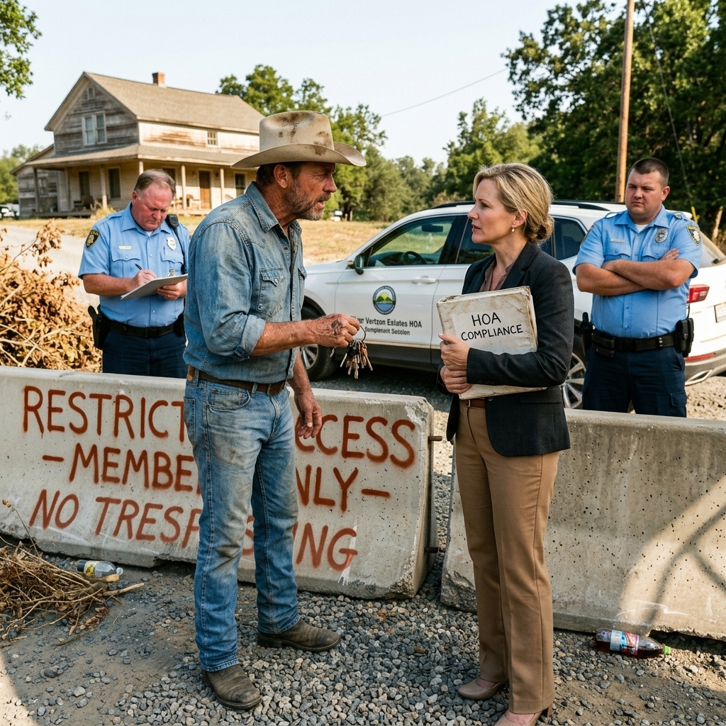My HOA president showed up with chainsaws to destroy my yard on moving day — then she called the police when I told her she was trespassing.