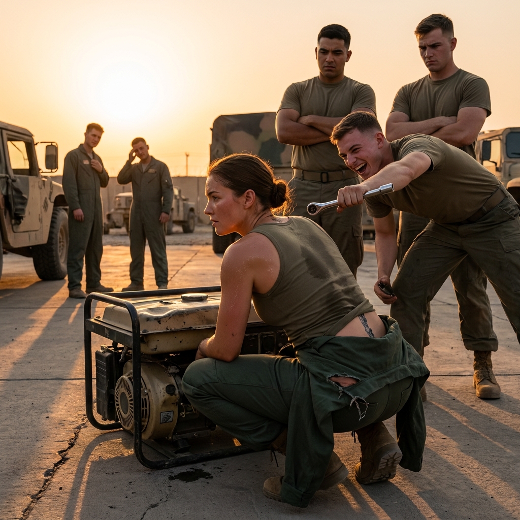 They Mocked the Woman Fixing a Generator — Until the General Saw the Tattoo on Her Spine