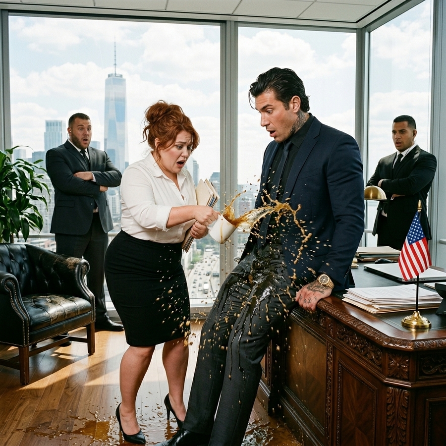 I Was the Clumsy 250-lb Secretary Who Accidentally Spilled Coffee on a Mafia Boss — Now He Calls Me His Queen