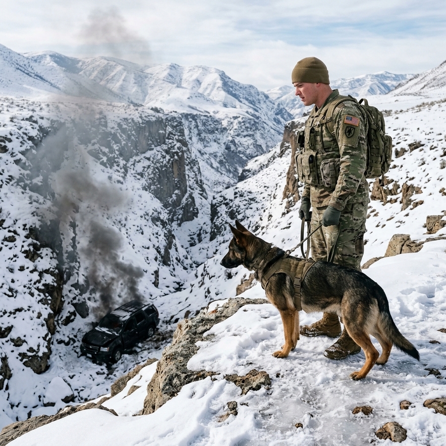A Navy Seal Fleeing His Demons Found A Starving Dog In A Blizzard. The Dog LED Him To A Miracle— Then A Microchip Revealed An Impossible Truth