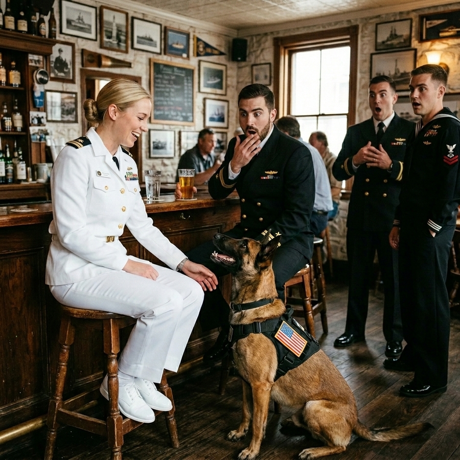 They Called Me “Sweetheart” and Laughing, Told Me I Was in the Wrong Bar— But the K9 Dog at His Feet Knew Exactly Who I Was