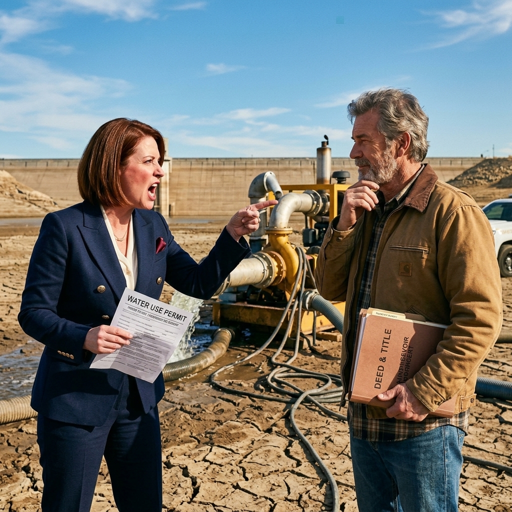 The HOA president drained my eight-million-dollar reservoir while I was out of state. I handed the judge my original deed. He locked the doors.