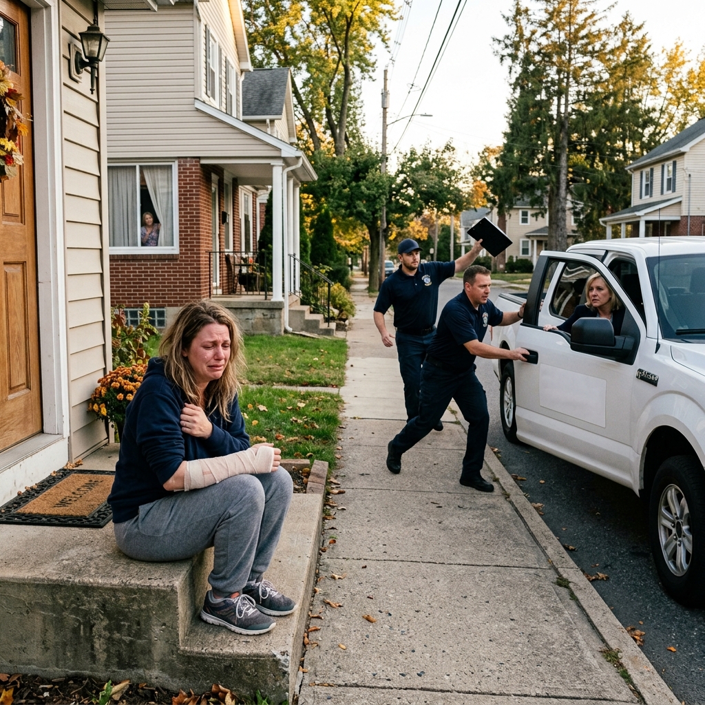 An HOA president sent fake officers to my house to collect fraudulent fines — until my wife’s broken arm triggered a federal-level response that left all three of them face down in the dirt.