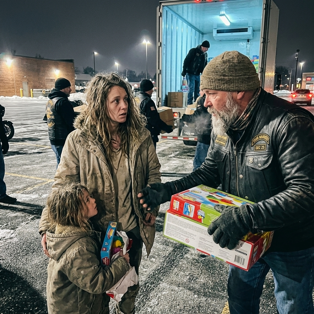 The Night a Motorcycle Club Discovered That a National Charity Had Sold Thousands of Toys Meant for Orphans, Prompting Forty-Seven Tattooed Bikers to Ride Out in the Dead of Night Through Freezing December Roads, Outsmart Security Guards, Hijack Three Massive Semi-Trucks, Evade Law Enforcement, and Deliver the Most Unforgettable Christmas Miracles When Everyone Thought Hope Was Completely Lost